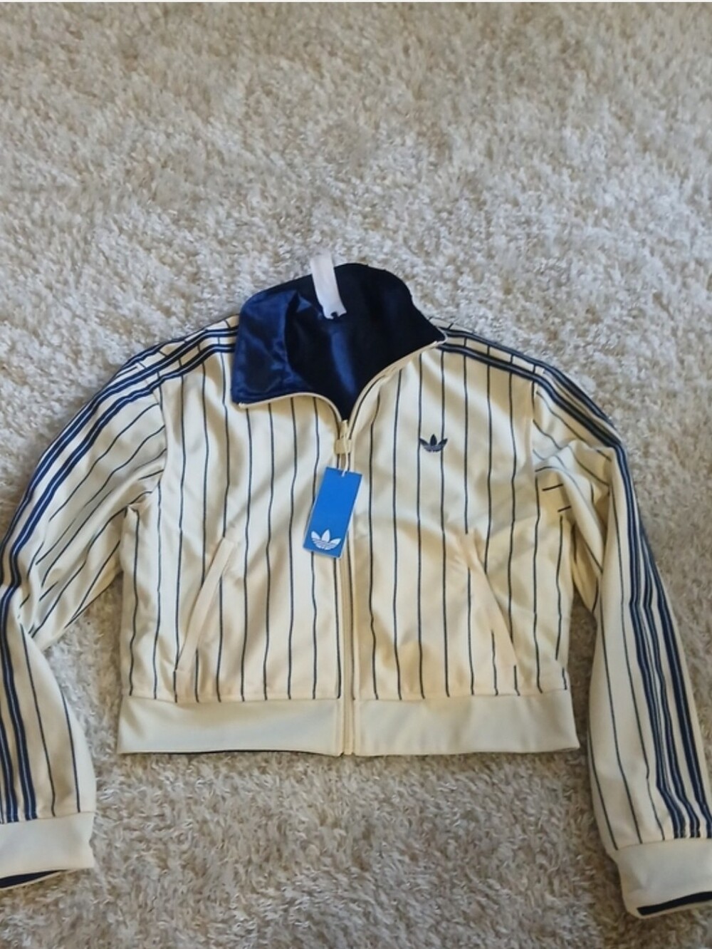NWT ADIDAS PINSTRIPE REVERSIBLE JACKET